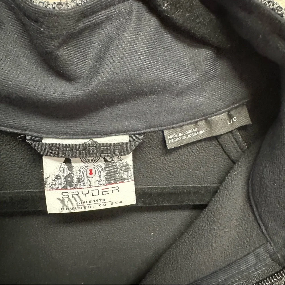 Spyder Men's Jacket Outbound Novelty Mid Weight Stryke Large Black gray